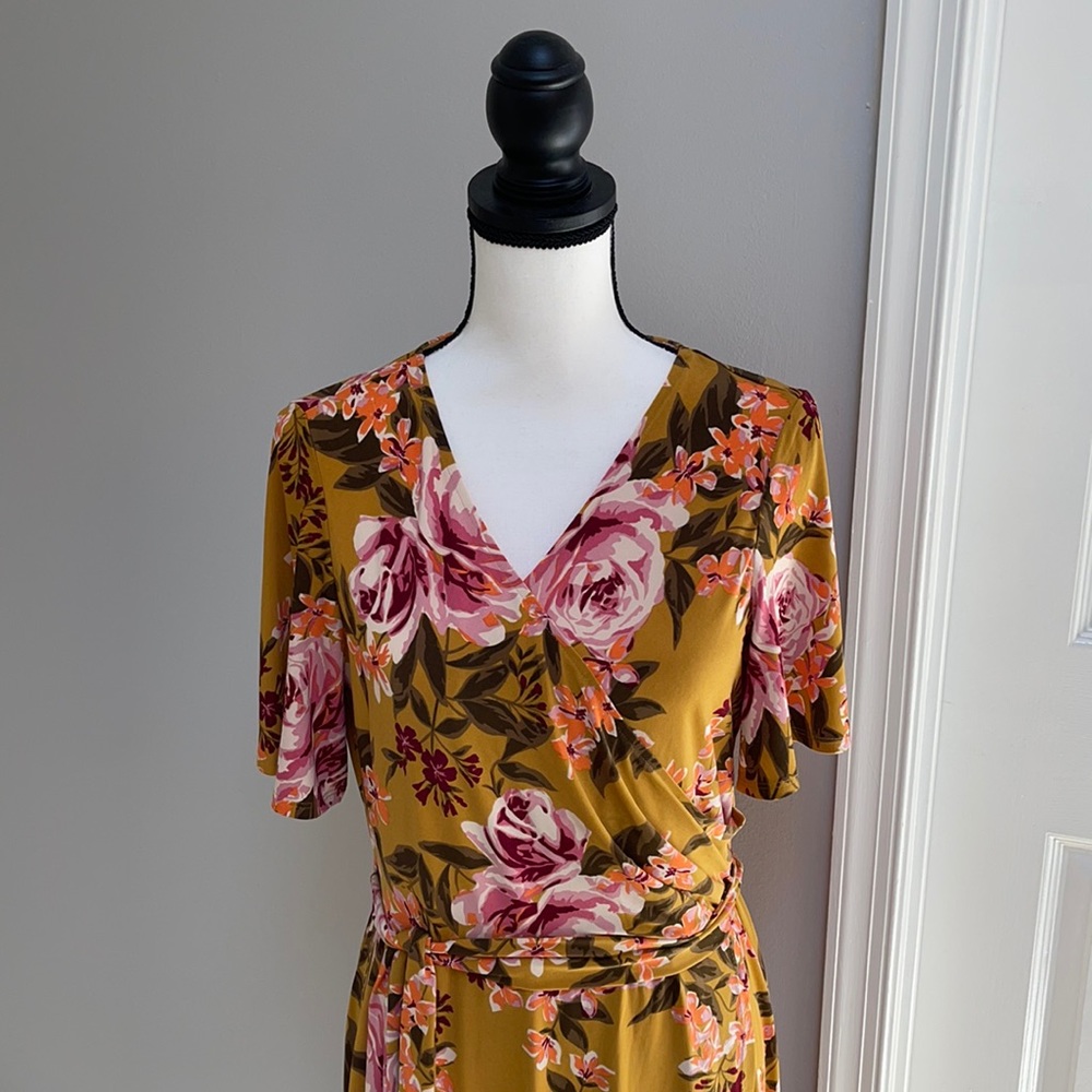 Donna Morgan faux wrap dress